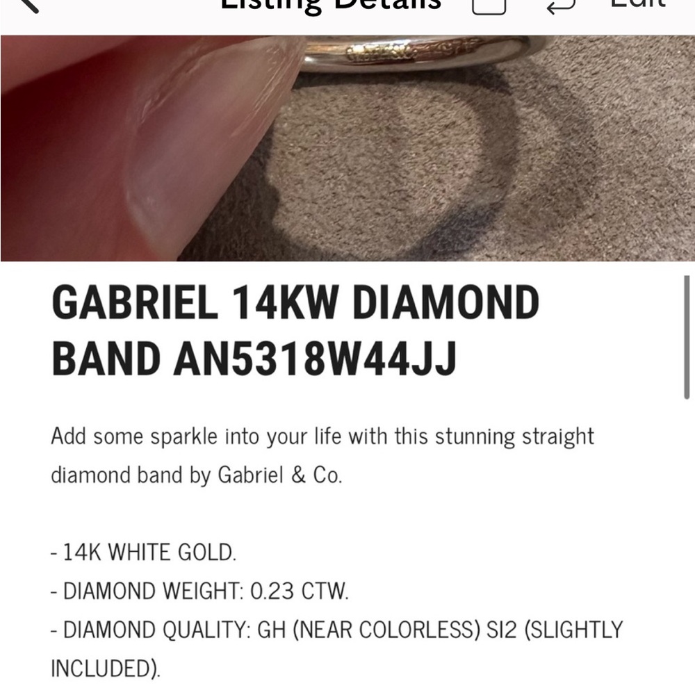 Gabriel & co diamond ring - Picture 6 of 6